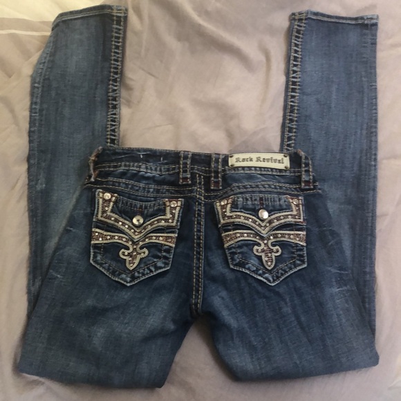 Rock revival straight leg size 27 jeans-inseam 31” - Picture 3 of 4